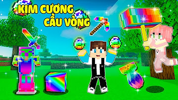 HIRO TROLL RYMEE BẰNG SỨC MẠNH SIÊU VIP CỦA GIÁP KIM CƯƠNG CẦU VÒNG 7 MÀU TRONG MINECRAFT