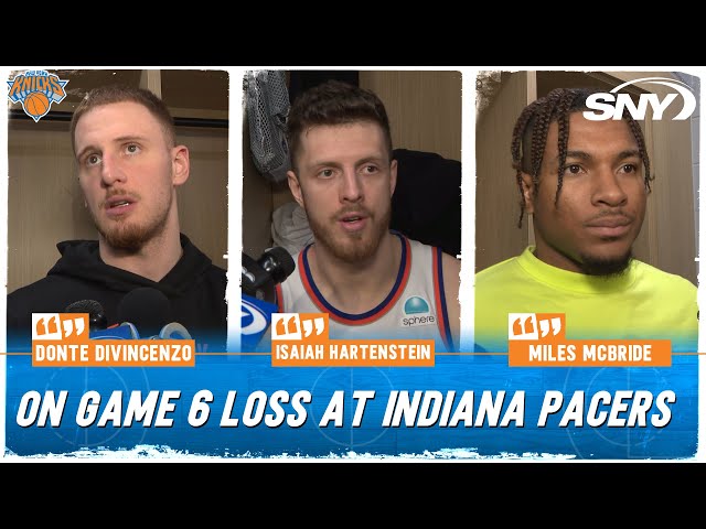 Donte DiVincenzo, Isaiah Hartenstein and Miles McBride react to Knicks Game 6 loss to Pacers | SNY