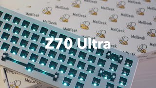 MelGeek Z70 Ultra Unboxing & Typing Sounds with Box White and XDA Godspeed