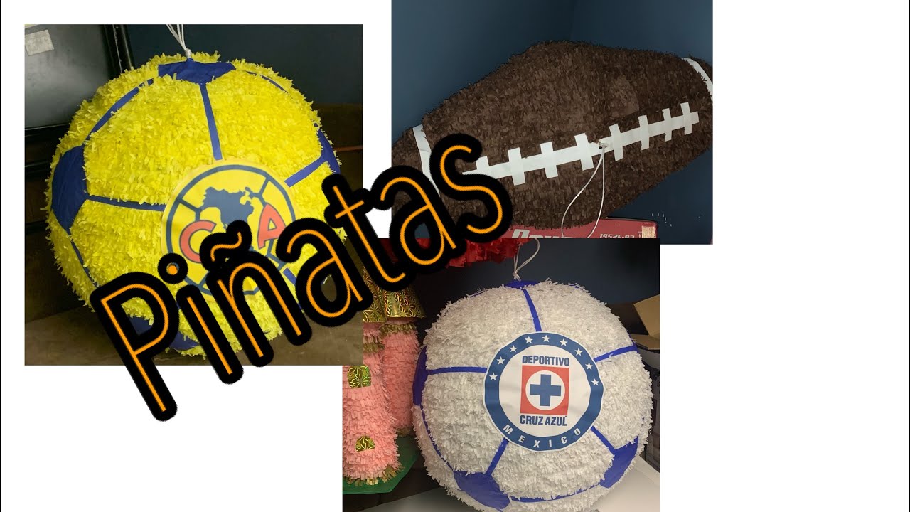 Piñata de futbol y piñata de futbol americano ⚽️🏈 - YouTube