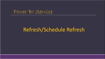 Refresh Report Data and Schedule Data Refresh with Power BI Gateway