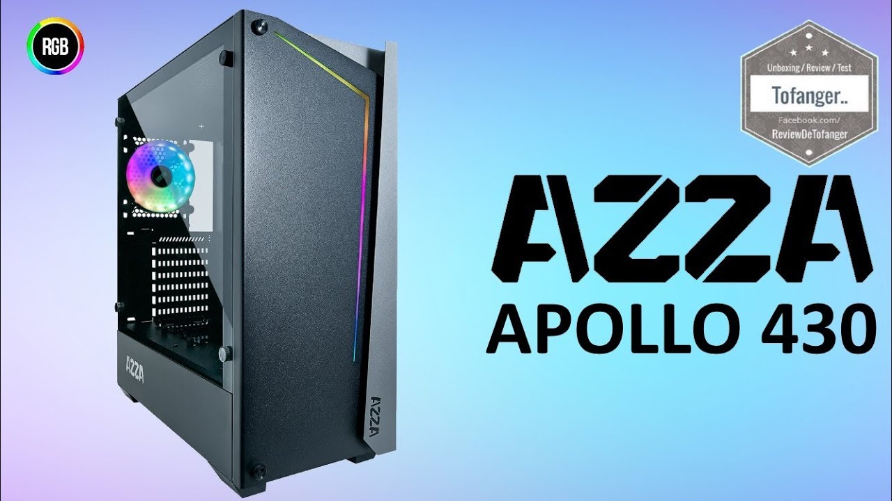 AZZA APOLLO 430 - чехол для ПК Gamer RGB - чехол для игр - распаковка