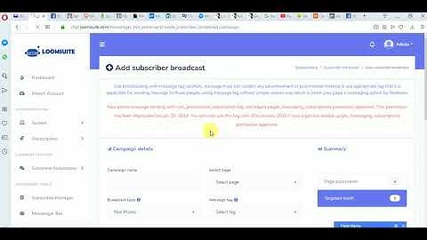 How to send Subscriber Broadcast to messenger list