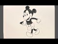 Easy Cartoon Drawing of Mickey Mouse | Drawing Ideas for Beginners | Cartoon Drawing for Kids