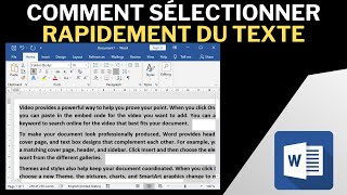 les raccourcis clavier pour sélectionner une ligne ou le texte