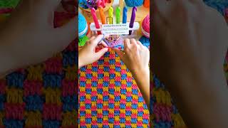 How to Crochet Mini Check Plaid Stitch #shorts