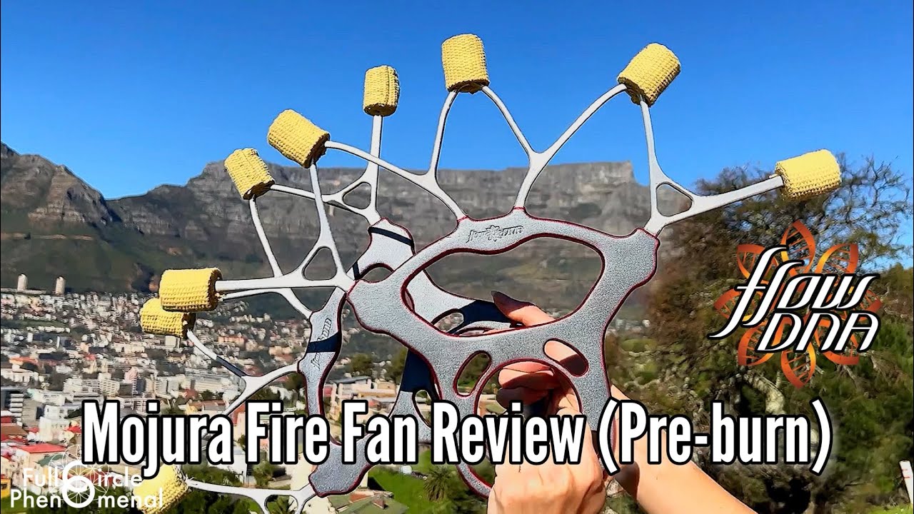 Mojura Fire Fans by Flow DNA Pre-burn Review - Flow Arts Tech Fans Prop ...
