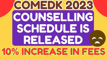 COMEDK 2023 COUNSELLING IS STARTED.....!!!! SCHEDULE IS RELEASED BY COMEDK / DOCUMENT UPLOAD STARTED