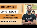 9th Maths 1 Chapter 4 Ratio Proportion Practice Set 4 1 Lecture 1 Maharashtra Board