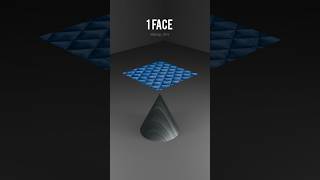 Cone And Cloth Simulation From 1 Face To 4096 Faces