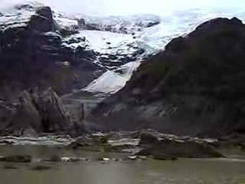 Video of the Glacier on Mt. Tronador near Bariloche, Argentina. A big huge chunk of the glacier breaks loose about 2:30 into the video, it was probably about the size of a house. They call the galcier Tronador (Thunder in english) because when pieces of the glacier break loose it sounds like thunder.