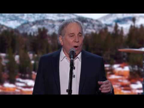 <p>Paul Simon of New Canaan performs &#x27;Bridge Over Troubled Waters&#x27; at the Democratic National Convention on Monday.</p>