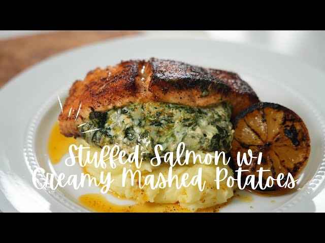 Stuffed Salmon Recipe | Easy Salmon Recipe #onestopchop class=