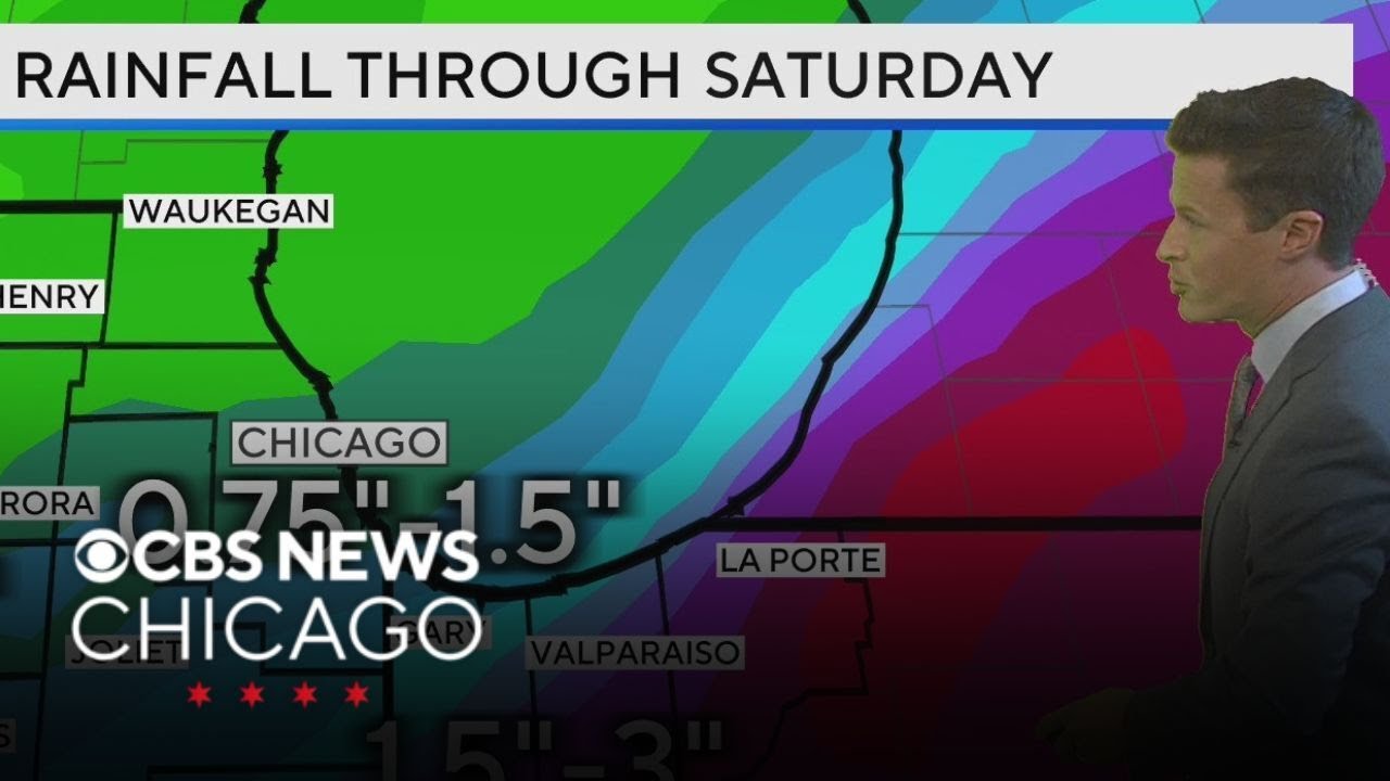 Rain showers cover the week in Chicago - YouTube