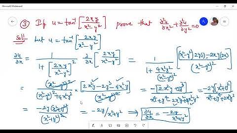 Problems on Partial Differentiation- U=log(x^2+y^2+z^2) , U=tan^-1(2xy/x^2-y^2), Z=f(x+ay) +Q(x-ay).