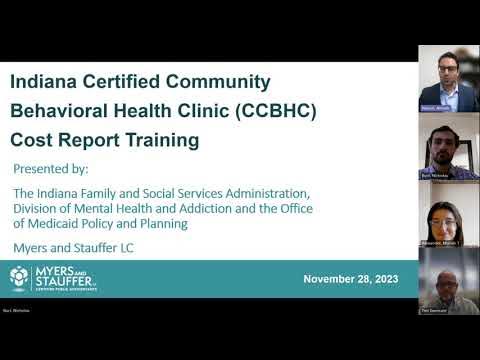 Indiana CCBHC Cost Report Training Webinar 11/28/23 - YouTube