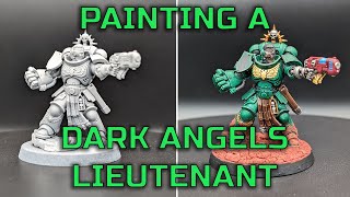 Painting A Dark Angels Lieutenant With Power Fist  #warhammer40k #darkangels