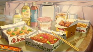 Anime Food Aesthethic 🍙🍕🍜 1 Hour Lofi Mix