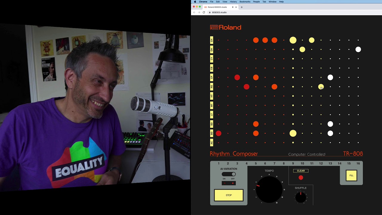 Making beats & bass lines on the 808303.studio webapp when you've run out of inspiration