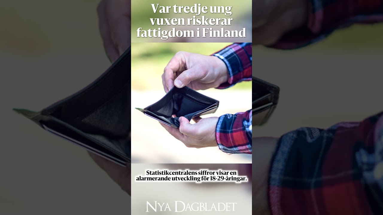 Var tredje ung vuxen riskerar fattigdom i Finland