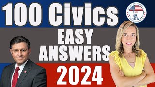 2024 100 Civics Questions and answers in Random Order 2008 version | US Citizenship Interview