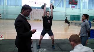 Данил Маликов(ДЮЦ Здоровье). Триатлон(6 мин.гири 24 кг.) - 124 подъема.