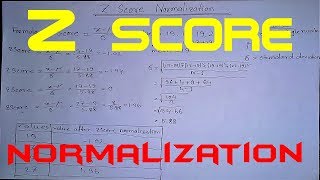 Data Mining | Z Score Normalization | Normal Distribution | Z Score Formula