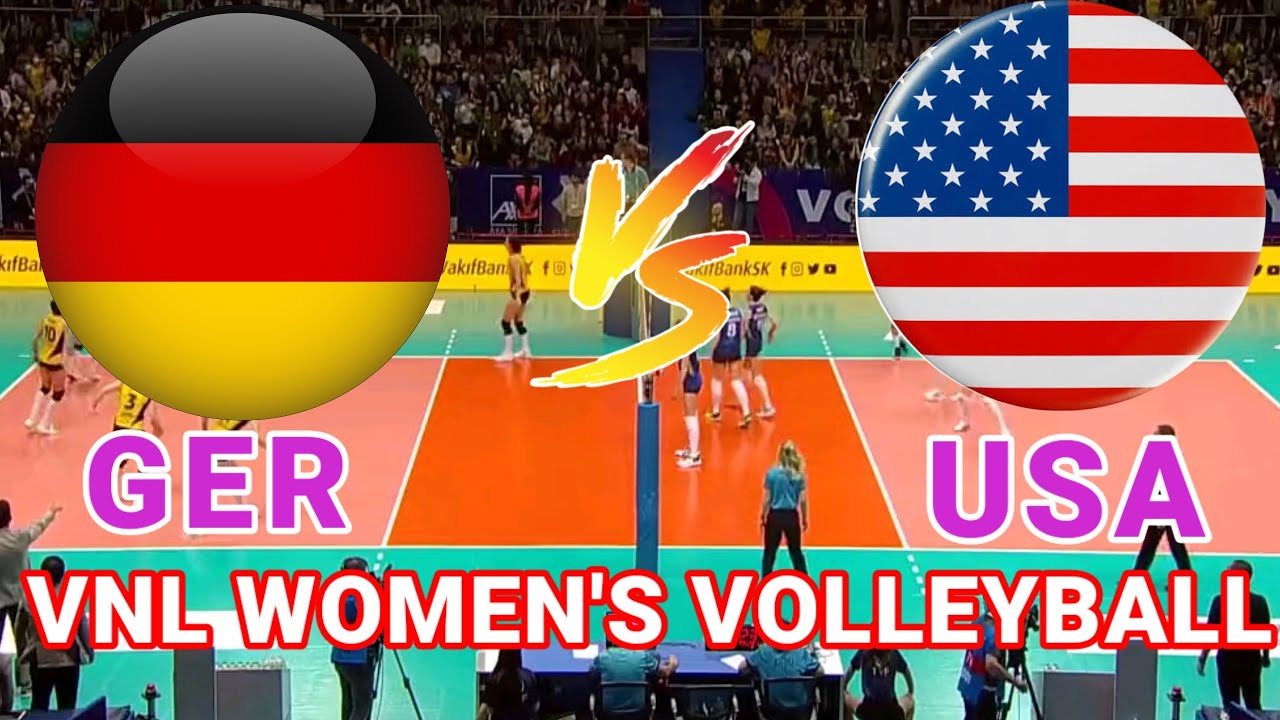 GERMANY vs USA 2023 VNL WOMEN'S VOLLEYBALL LIVE SCOREBOARD YouTube