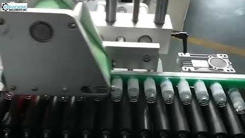 Glass vial bottle ampoule bottle turntable feeding vertical to horizontal labeling machine testing v