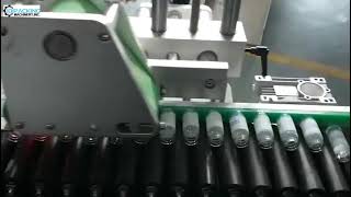Glass vial bottle ampoule bottle turntable feeding vertical to horizontal labeling machine testing v