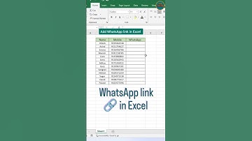 Generate whatsapp 🔗 link in Excel 🧐 #excel #spreadsheetmagic #exceltricks #exceltips #exceltutorial