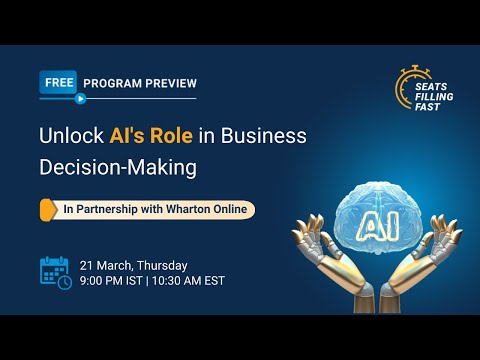 🔥AI for Business Decision Making With Wharton Online | Business Intelligence | 2024 | Simplilearn
