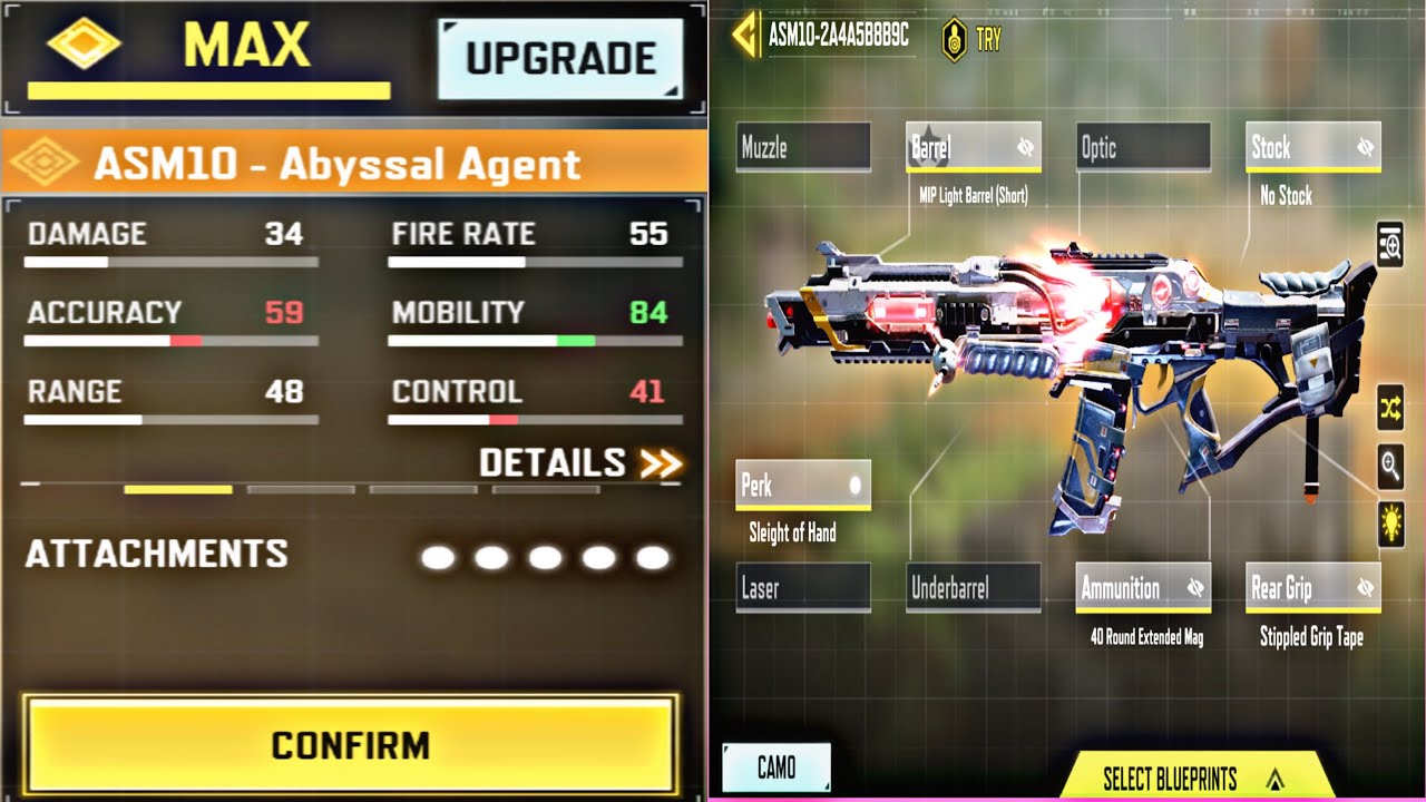 Codm Agent THIS BEST GUNSMITH | FOR LEGENDRY ASMIO - Abyssal Agent | CODM - YouTube