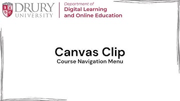 Customizing the Course Navigation Menu