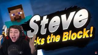 Minecraft Steve in Super Smash Bros  Ultimate Reaction Compilation