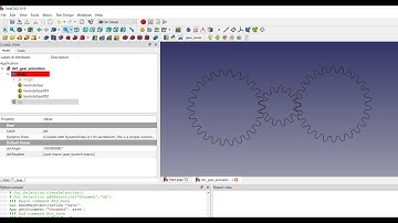 041   FreeCAD animating gears macro writing toolbar