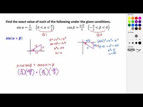 Sum and Difference Formulas using Reference Triangles