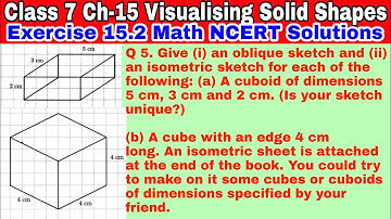 Class 7 Ex-15.2 Q 5 | Visualising Solid Shapes | Chapter 15 | Exercise 15.2 | Math NCERT Solutions