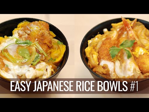 2 Kinds of Cutlet Rice Bowl a.k.a. KATSUDON - EASY JAPANESE RICE BOWLS 1