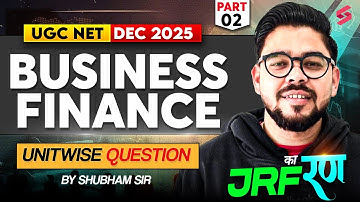 UGC NET Commerce Classes | UGC NET Commerce Unit 4 | Business Finance UGC NET By Shubham Sir #2