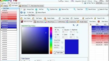 Selecting colors using the RGB Color Picker in ColorPro