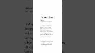 Word of the day: OSTENTATIOUS #getsmarter