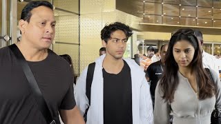 Suhana Khan & Aryan Khan Returns From Kolkata Spotted At Mumbai Airport