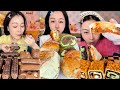 Eating Matcha Chocolate Roll Cake | Soft Creamy ASMR MUKBANG