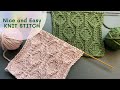 🌱Красивые ромбы листики спицами [+СХЕМА] /Красивый узор спицами 🌱 Diamond/Leaf Knitting Pattern