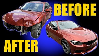 Rebuilding a salvage BMW F32 in 10 minutes.