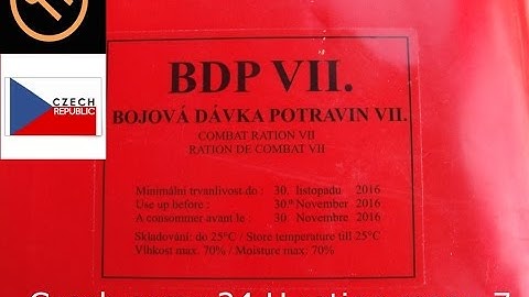 Czech 24h combat ration menu 7- bojová dávka potravin (BB 2016)