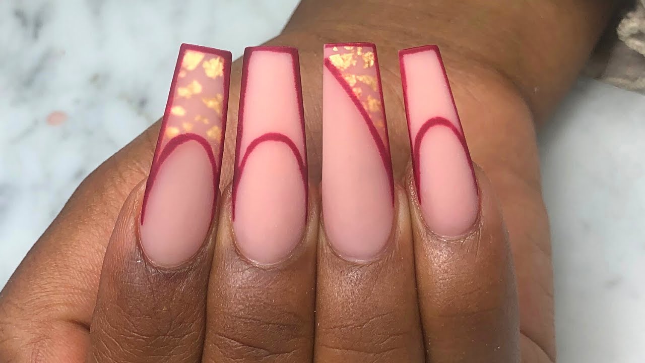 HOW TO: Fall Inspired French Outline Nails | Acrylic Nails Tutorial
