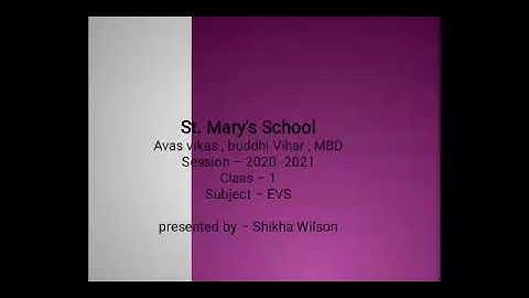 Class- 1 (EVS) Chapter- 2 (My Body)