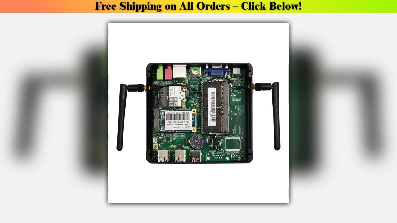 Intel Core i7 4500U Fanless Mini PC HTPC HDMI VGA Display 8xUSB 300Mbps WiFi Gigabit Ethernet